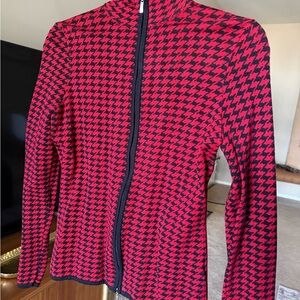 Kasper Red and Black Houndstooth Jacket